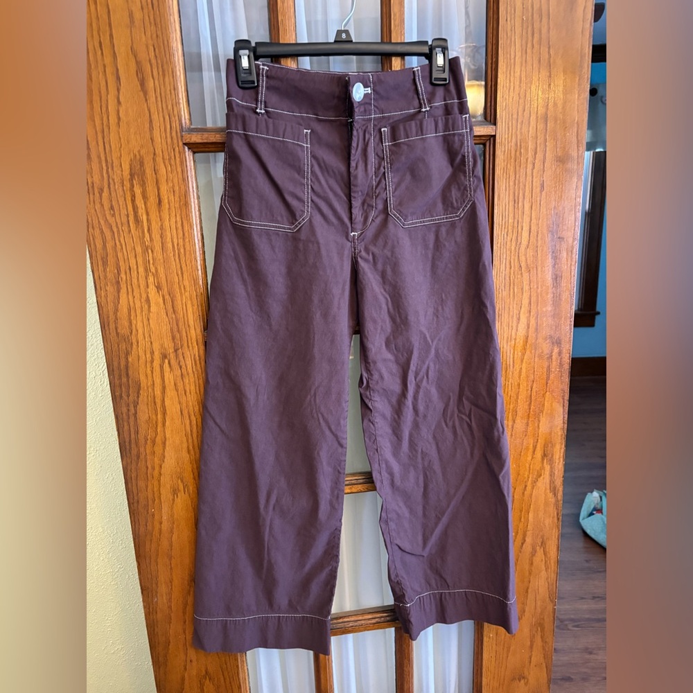 Anthropologie Brown Colette Cropped Pants
